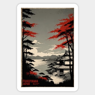 Fukuyama Japan Vintage Poster Tourism Sticker